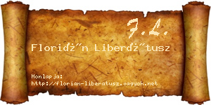 Florián Liberátusz névjegykártya